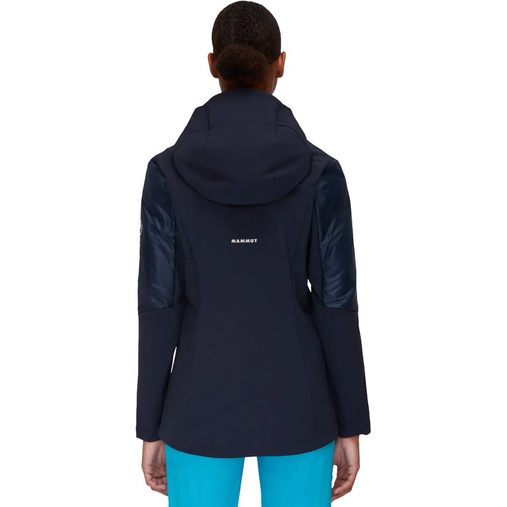 Mammut 🦣 Women’s Eisfeld SO hybrid hoodie, soft shell jacket, size S, navy - Picture 3 of 9